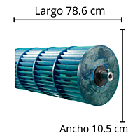 Turbina Para Minisplit Mirage 2Ton Eh261P Largo 78.6Cm Ancho 10.5 Cm - Opresor Externo - 09Vlms261Te69