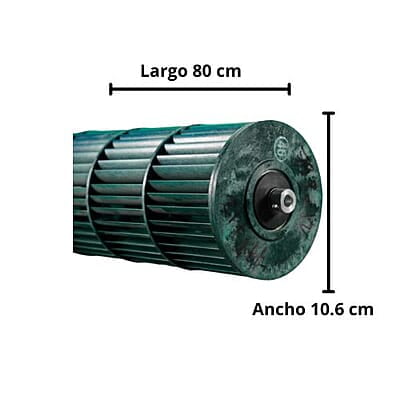 Turbina Para Minisplit Mirage  Largo 80Cm x Ancho10.6Cm Opresor Externo - 1225213