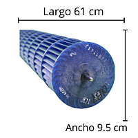 Turbina Evaporador Largo 60.8 cm x Diametro 9.6 cm (Int) 31