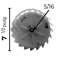 Turbina Secadora Automatica 22KG SMG022 Largo 3 3/16 Ancho 7 1/2 Flecha 5/16 - 12138200000140