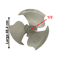 Aspa Para Minisplit Condensador Largo 46.4 Cm Flecha 1/2 3 Hojas CW Derecha Mirage - 10335261