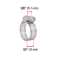 Bolsa con 10 abrazaderas reforzadas # 12, 5/8 - 1-1/4' - AB-12 / 44236
