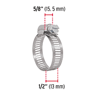 Bolsa con 10 abrazaderas reforzadas # 16, 3/4 - 1-1/2' - AB-16 / 44237