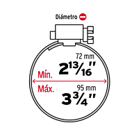 Bolsa con 5 abrazaderas reforzadas # 52, 3-13/16 - 3-3/4' - AB-52 / 44246