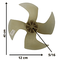 Aspa Condensador largo 40 Cm Centro 12 Cm Flecha 5/16 Pulg 4 hojas Rotacion CW derecha - AS-GF20 A