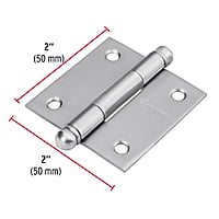 Bisagra cuadrada 2', acero inoxidable, redonda - BC-204R / 43220