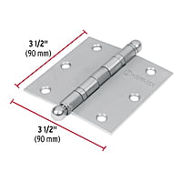 Bisagra cuadrada 3-1/2', acero inoxidable, redonda - BC-354R / 43223