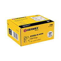 Bisagra cuadrada 4', acero cromo mate, plana, Hermex Basic - BC-403PP / 23689