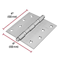 Bisagra cuadrada 4', acero inoxidable, redonda - BC-404R / 43224