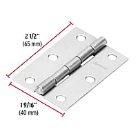 Bisagra rectangular 2-1/2', acero pulido - BR-250 / 43188