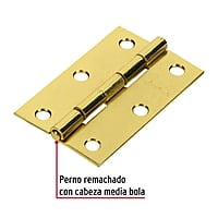 Bisagra rectangular 2-1/2', acero latonado - BR-251 / 43195