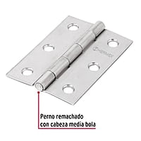 Bisagra rectangular 3', acero inoxidable - BR-304 / 43203