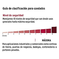 Candado redondo, 65mm, gancho corto, llave de puntos,blister - CA-65Q / 43336