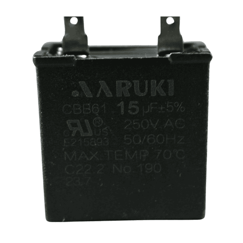 Capacitor de Arranque Cuadrado para Kit Mabe Capacitancia(UF) 15 Voltaje 250 HZ 50/60 CAARMB015i ERO