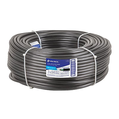 Metro de cable uso extra rudo 3 x 14 AWG en rollo de 100 m - CAUR-314 / 40007