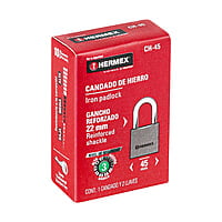 Candado de hierro, 45mm, gancho corto, caja - CH-45 / 43316