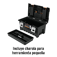 Caja p/herramienta 19' c/compartimentos y broches metálicos - CHA-19S / 11811