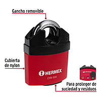 Candado de hierro, 50mm, llave anti-ganzúa, blister - CHN-50A / 43340