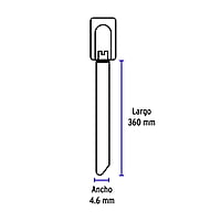 Cincho de acero inoxidable 36 cm, 200 lb, 10 pzas 48041 - CINM-20036