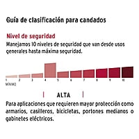 Candado de latón, 30mm, gancho largo, blister - CL-30L / 43436