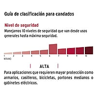 Candado de latón, 40mm, gancho extra largo, blister - CL-40XL / 43441