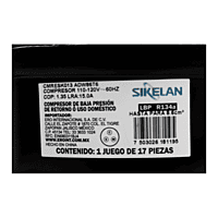 Compresor Sikelan MODELO ADW86T6  HP 1/3 (V/HZ) 110-120/50-60  , CMRESK013 , ERO