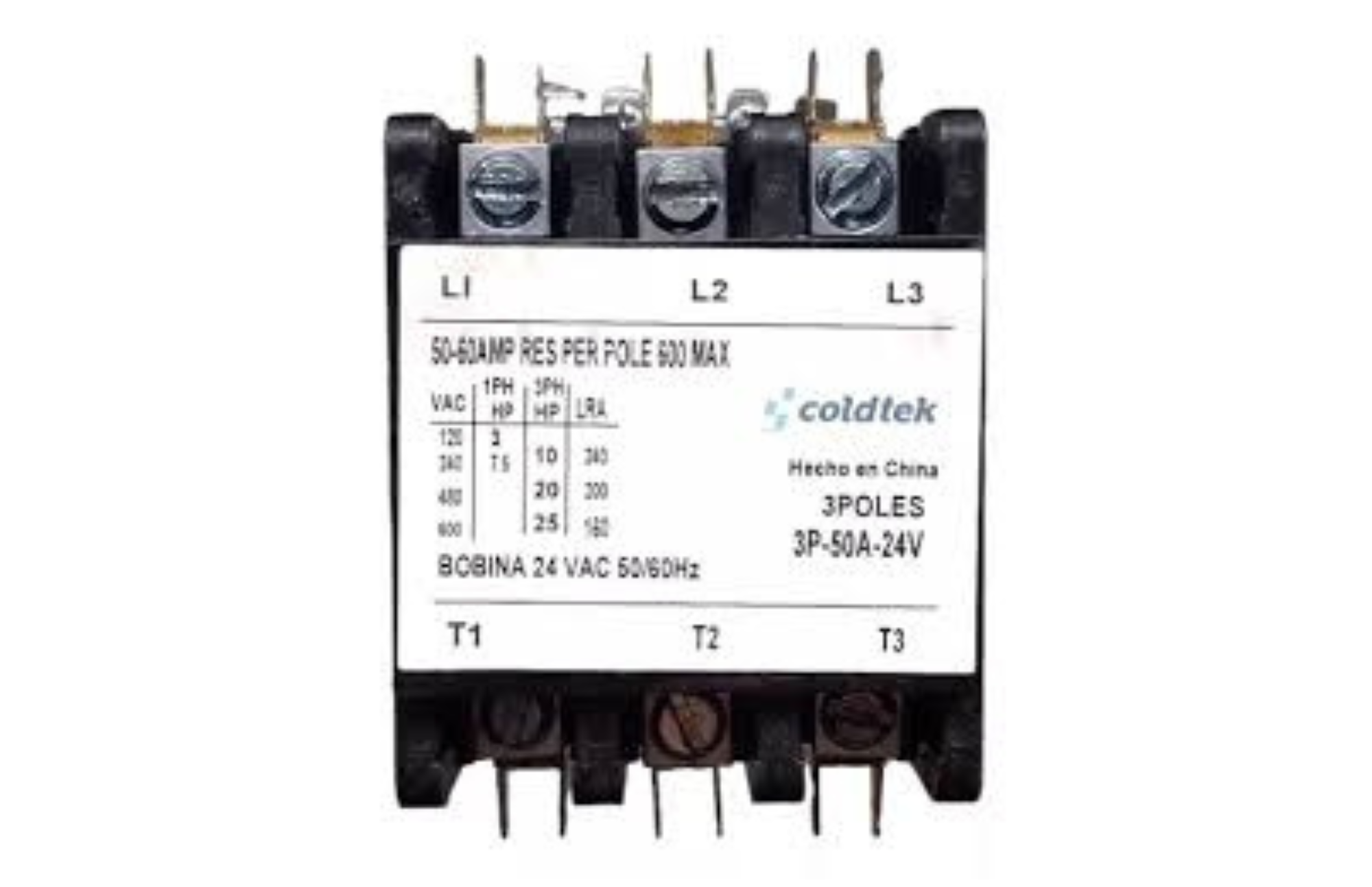 Contactor 3 polos 24V 50/60 HZ  parsa chiller Carrier Mod 30RAP0356DC00100