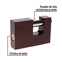 Candado antipalanca, 70mm, cuerpo de hierro, Hermex Basic - COR-70HP / 23540