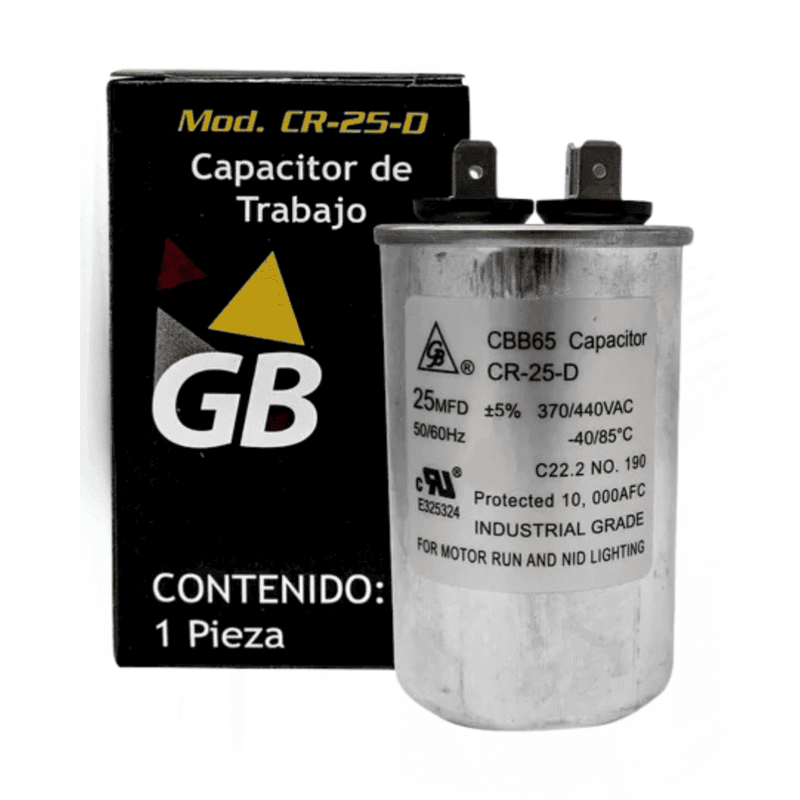 Capacitor De Trabajo 25Mfd 270/440V Barreto - Cr-25-D