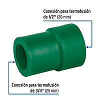 Reducción de PPR, 3/4'x1/2', 25x20mm - CV-221 / 49822