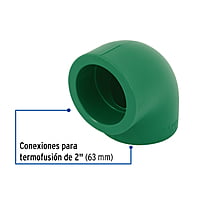 Codo 90° de PPR, 2', 63mm - CV-566 / 45461