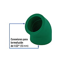 Codo 45° de PPR, 1-1/4', 40mm - CV-864 / 45462