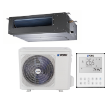 Set Minisplit YORK Fan & Coil Inverter 1.5 Ton. 220/1/60 20 SEER Solo Frio - YEJE18BZTMCMOWX