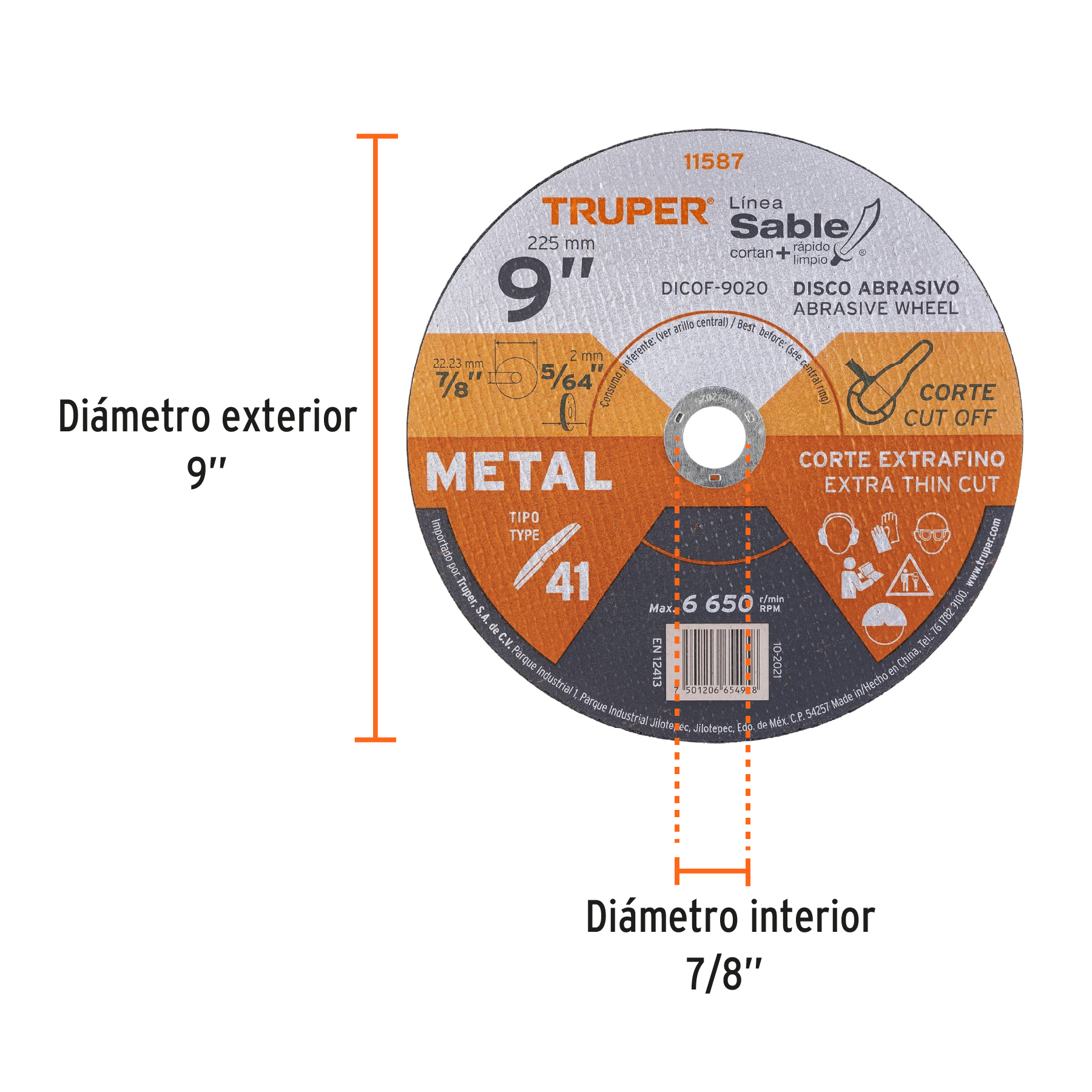 disco-tipo-41-para-corte-fino-de-metal-línea-sable-9-2mm-dicof-9020-11587