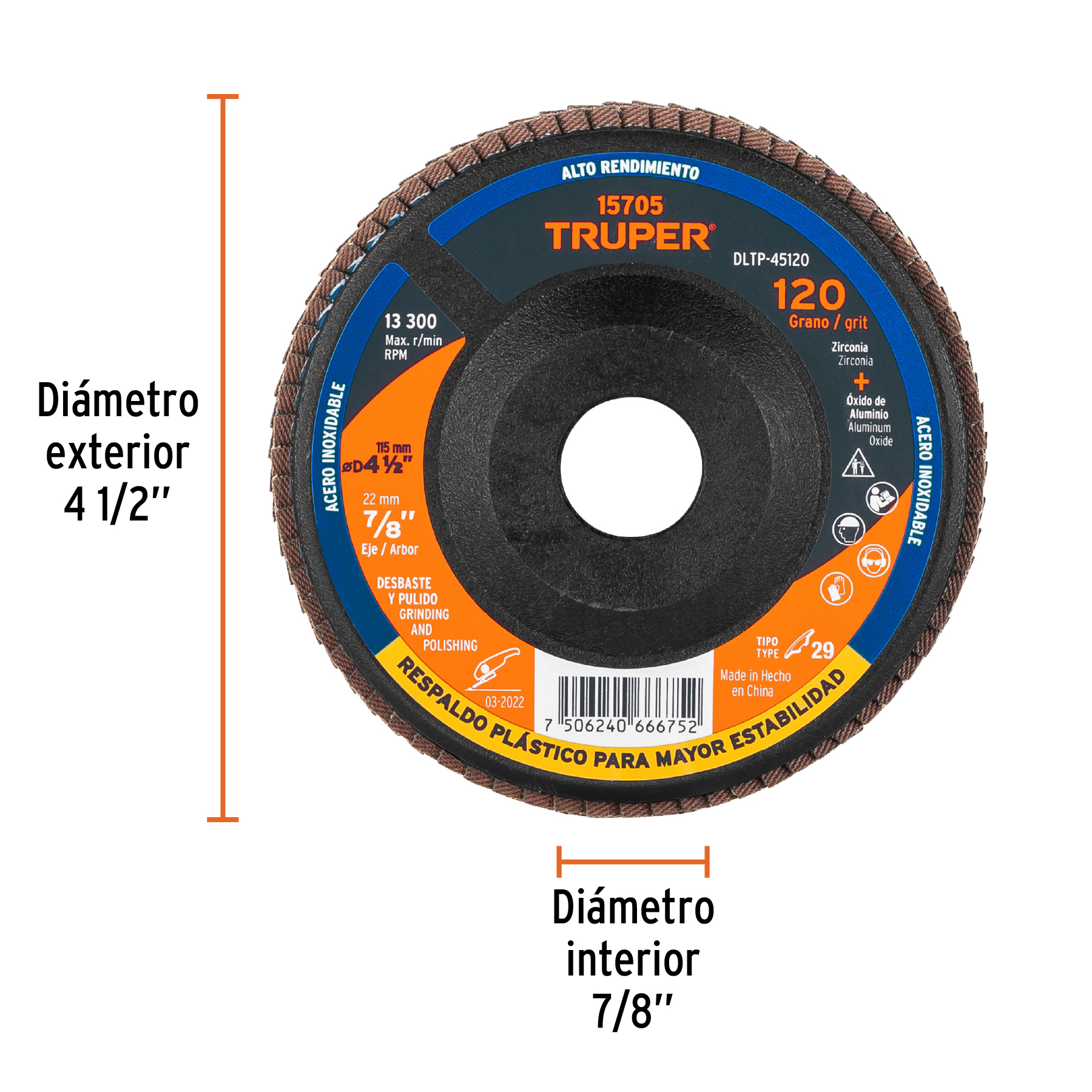 disco-laminado-respaldo-plástico-4-1-2-barreno-7-8-grano-120-dltp-45120-15705