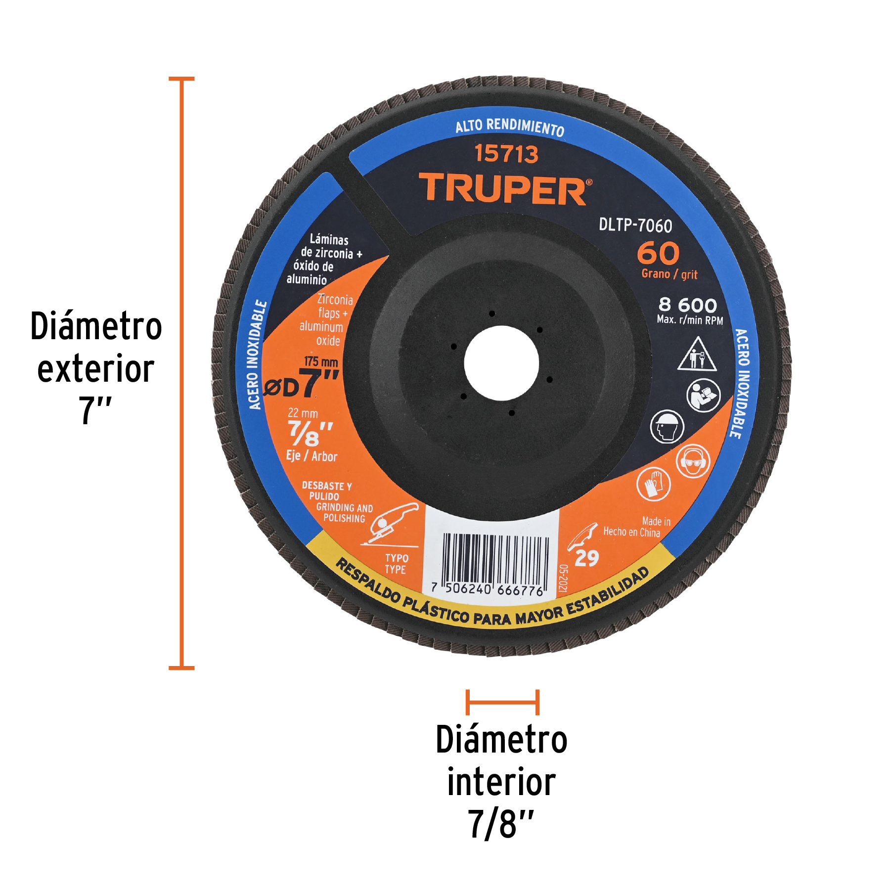 disco-laminado-7-respaldo-plástico-barreno-7-8-grano-60-dltp-7060-15713