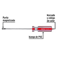 Desarmador plano, 1/4 x 6', mango PVC, Pretul - DR-1/4X6TP / 21462