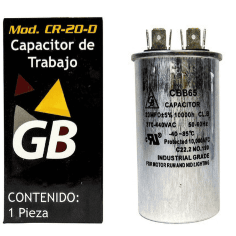 Capacitor De Trabajo 20Mfd 270/440V Barreto - Cr-20-D