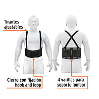 Faja con tirantes ajustables, ventilada, talla grande - FAJA-LV / 11966