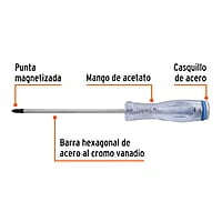 Desarmador de golpe, 1/4X6', de cruz - GO-1/4X6C / 14149