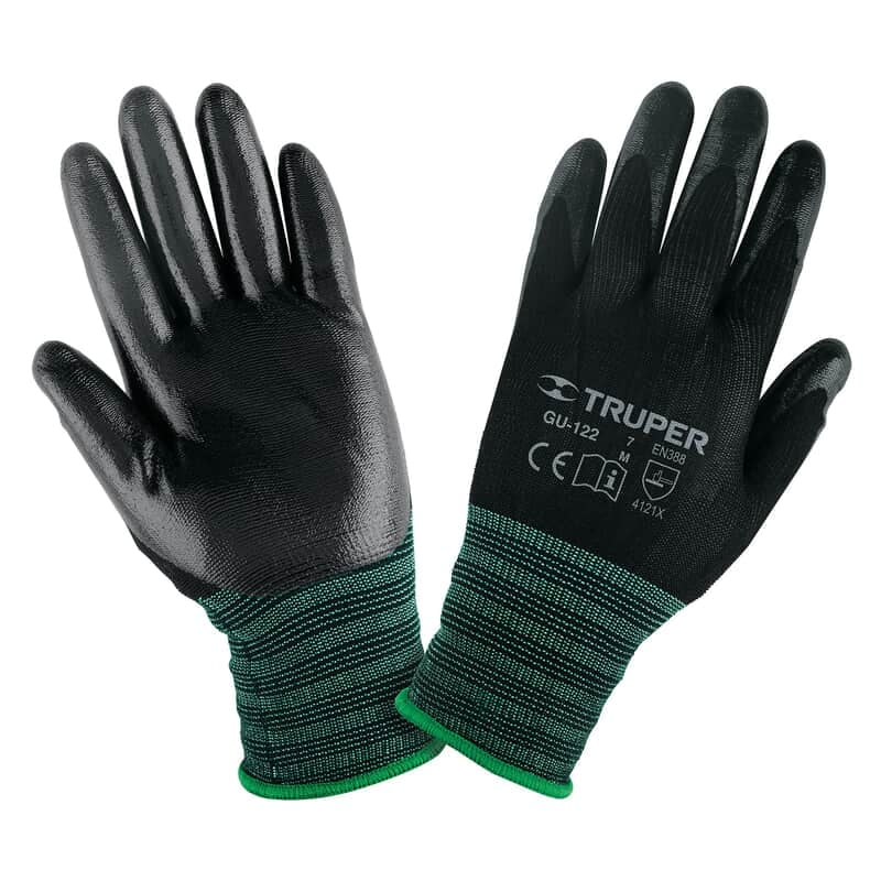 Guantes de nylon recubiertos de nitrilo, medianos - GU-122 / 13294