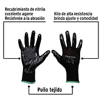 Guantes de nylon recubiertos de nitrilo, medianos,Pretul - GU-122P / 20027