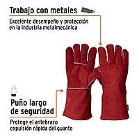 Guantes rojos para soldador - GU-505 / 19458