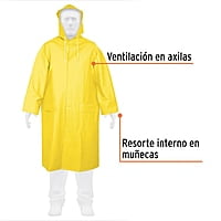 Gabardina impermeable, PVC, espesor 0.35 mm, extra grande - IMPER-XL / 14416