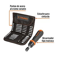 Juego de desarmador tipo matraca, 24 piezas - JDM-26 / 18219