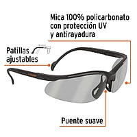 Lentes de seguridad ligeros, mica interior-exterior, Vision - LEDE-I/E / 10824