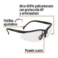 Lentes de seguridad, mica transparente, Vision - LEDE-ST / 14301