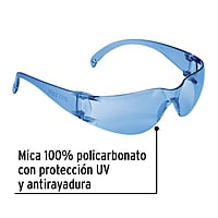 Lentes de seguridad, mica azul, Pretul, Lite - LEN-SZ-P / 26009