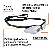 Lentes mica espejo azul con sujeta lentes, Sport - LESP-EZ / 15184