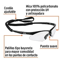 Lentes mica gris antiempaño con sujeta lentes, Sport - LESP-SN / 15172